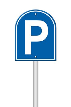 parking sign on white background