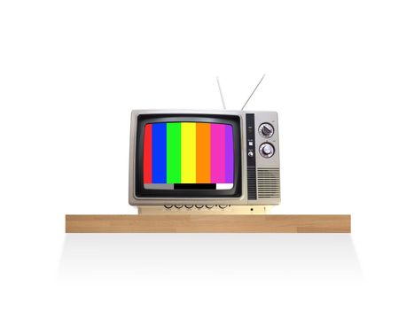 A television isolated against a white background