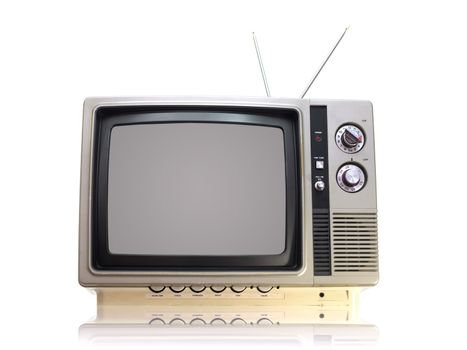 A television isolated against a white background