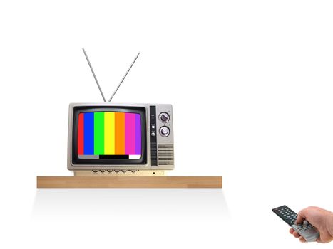 A television isolated against a white background