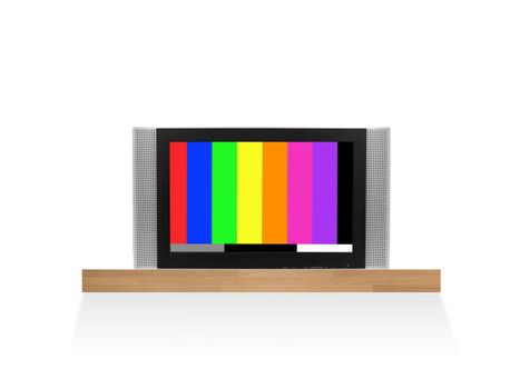 A television isolated against a white background