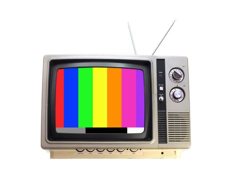A television isolated against a white background
