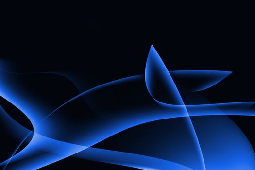 abstract curve blue on dark background