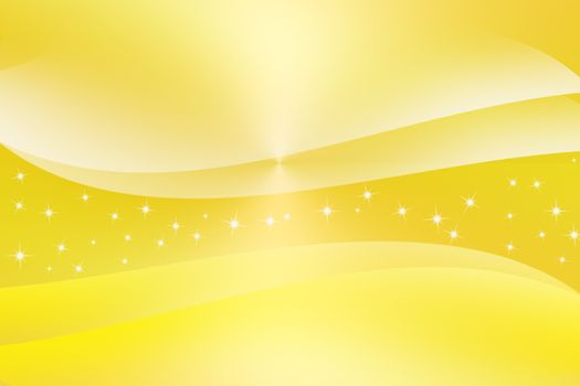 abstract curve and glow with yellow background