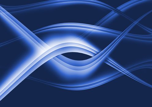 blue abstract design with wavy and curve background