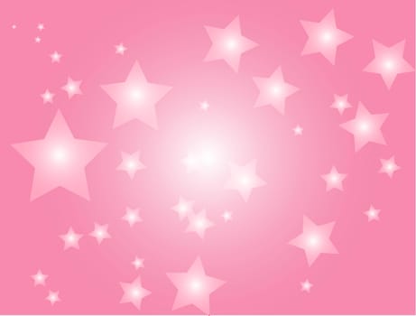Abstract pink background with stars