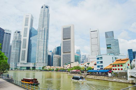 Singapore riverbank in the sunshine day 