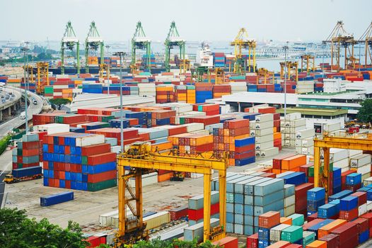Singapore commercial port . It's the world's busiest port in terms of total shipping tonnage, it transships a fifth of the world shipping containers 
