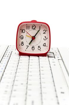 keyboard clock on a white background