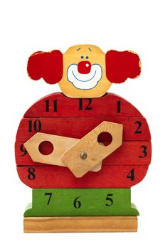 Watch clown on a white background