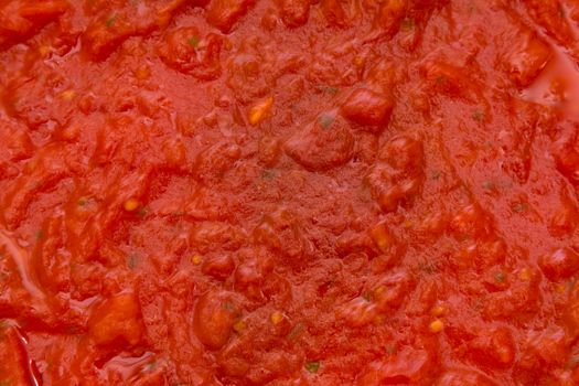 Italian tomato sauce background.