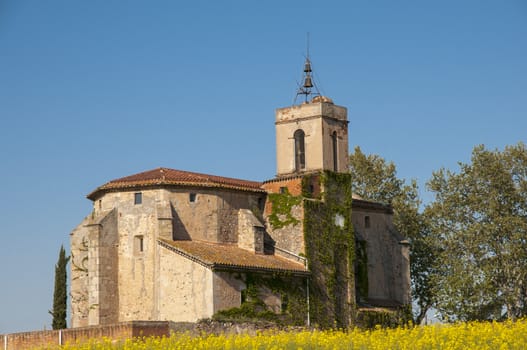 ancient church surrounded by vegetation Granollers