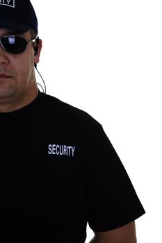 security guard isolated on white