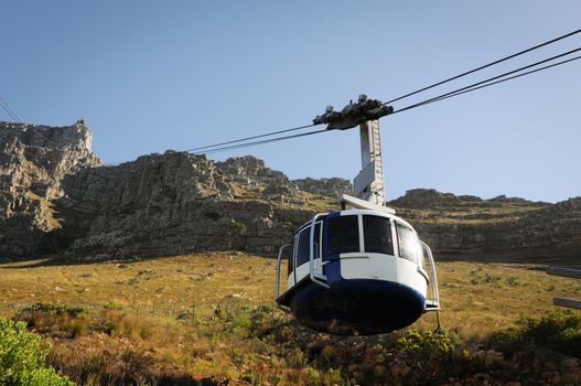 Cable car to table mountain in Cape Town, South Africa 