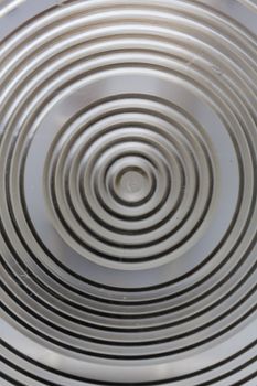 Thick circled aluminum surface. Creative design