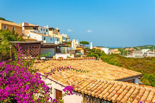 view over roofs of a mediterranean village