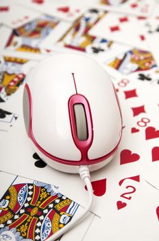 play poker on the computer with the mouse white