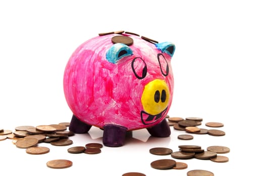 piggy bank on a white background