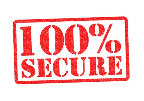 100% SECURE Rubber Stamp over a white background.