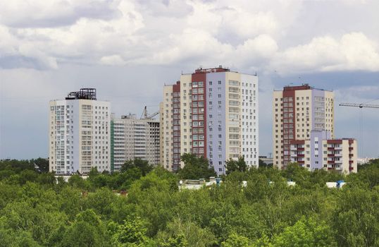 New homes on the outskirts of the city