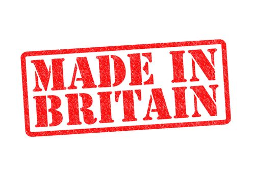 MADE IN BRITAIN Rubber Stamp over a white background.