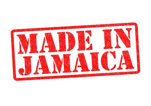 MADE IN JAMAICA Rubber Stamp over a white background.