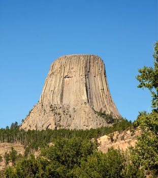 Devils Tower National Monument, Wyoming. The tower is considered sacred by many Native Americans. One does feel a certain presence or atmosphere in its vicinity. 