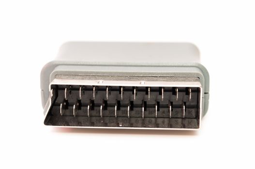 connector with many teeth on a white background