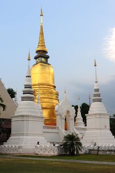 Landmark of an Ancient wat in Chiang Mai, Thailand