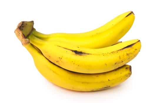 Canary bananas on a white background