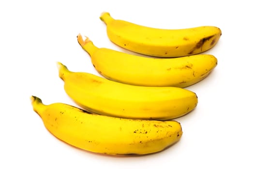 Canary bananas on a white background