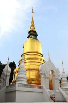 Landmark of an Ancient wat in Chiang Mai, Thailand