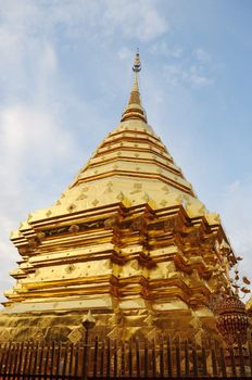 Landmark of an Ancient wat in Chiang Mai, Thailand