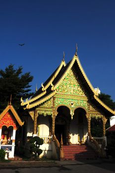 Landmark of an Ancient wat in Chiang Mai, Thailand