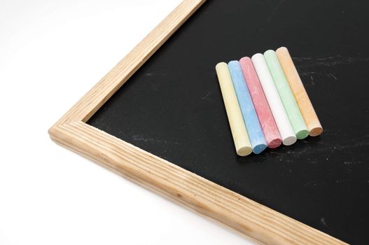 blackboard with chalk on a white background
