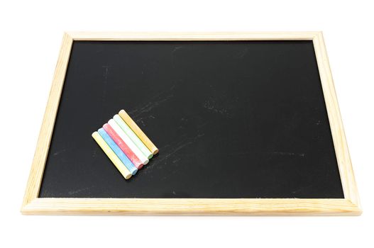 blackboard with chalk on a white background