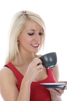 Woman Drinking a Cup of Tea