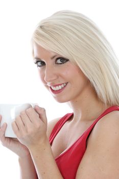 Woman Drinking Mug of Coffee