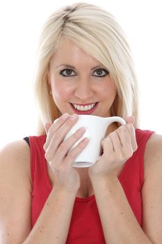 Woman Drinking Mug of Coffee