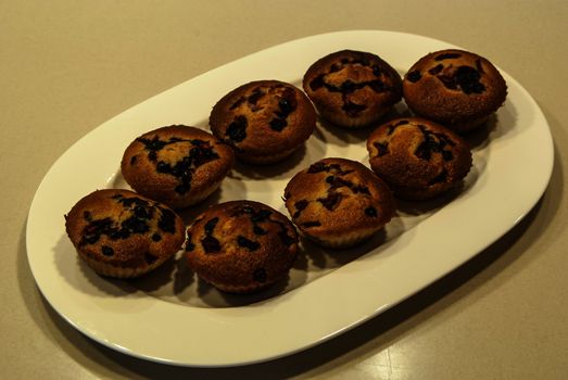 Homemade muffins on plate