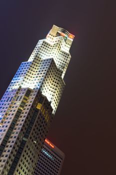 SINGAPORE - SEP 09: Building of United Overseas Bank Limited headquarters on Sep 09, 2012 in Singapore. It is founded in 1935 and commonly known as UOB, previously known as United Chinese Bank (UCB).