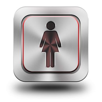 Women, aluminum, steel, chromium, glossy, icon, button, sign, icons, buttons, crazy colors