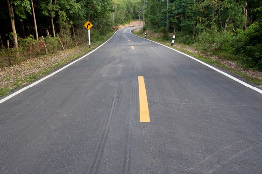 Winding Road in Asia