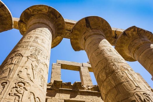 Ancient ruins of Karnak temple in Egypt in the summer of 2012