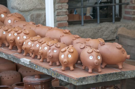 ceramic piggy bank all together