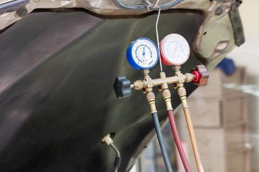 Compressed air car components to be repaired