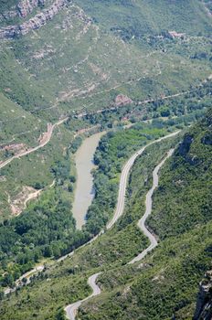 aerial view of the river