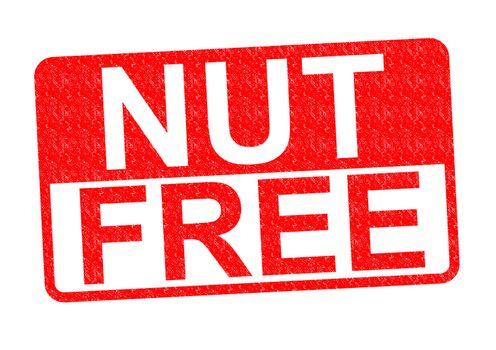 NUT FREE Rubber Stamp over a white background.