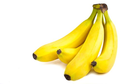 A bunch of Bananas isolated over a white background.