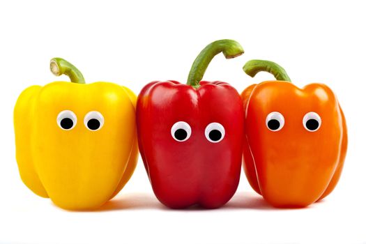 Bell Pepper Characters over a white background.